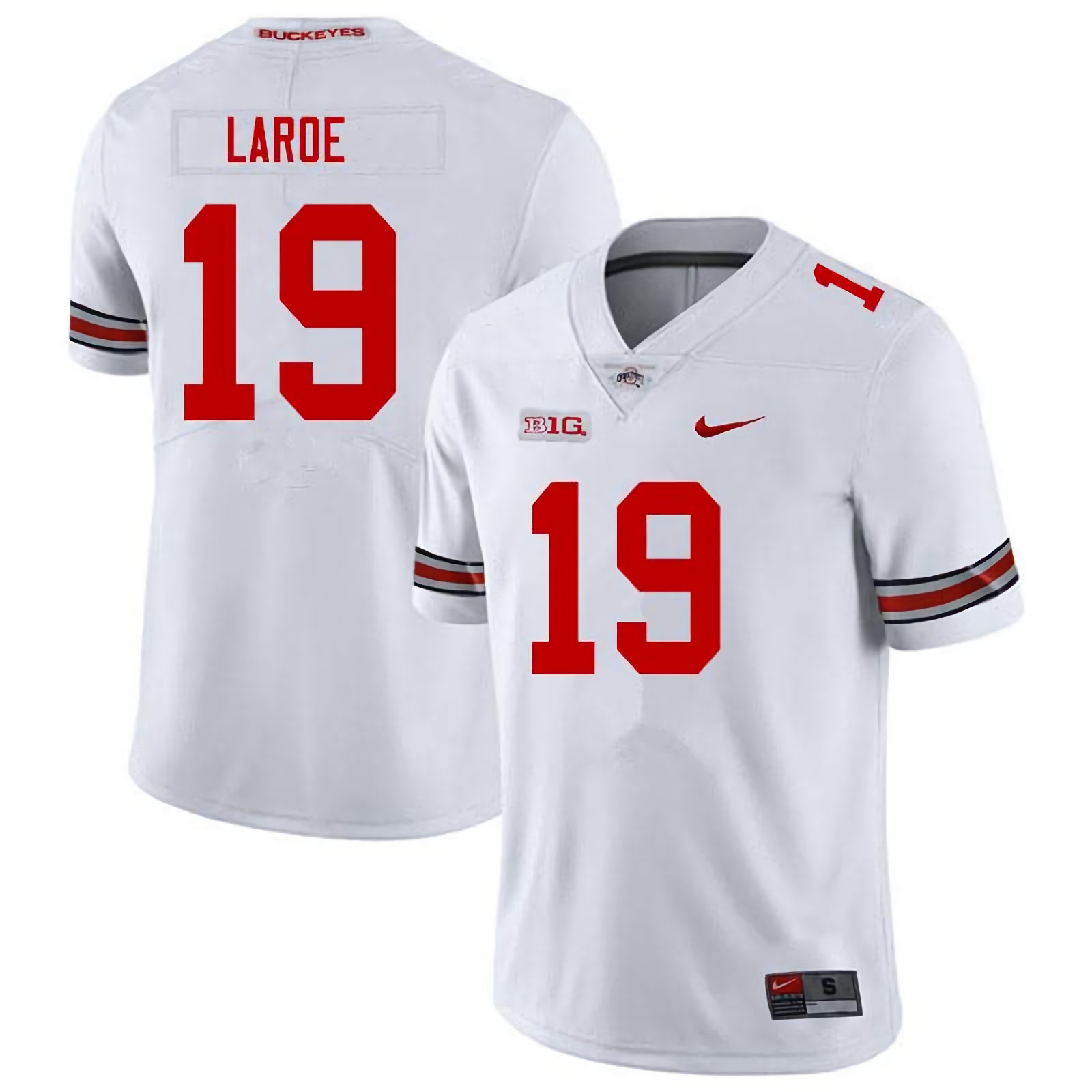 Jagger LaRoe Ohio State Buckeyes Men's NCAA #19 Nike White College Stitched Football Jersey LEC4056VH